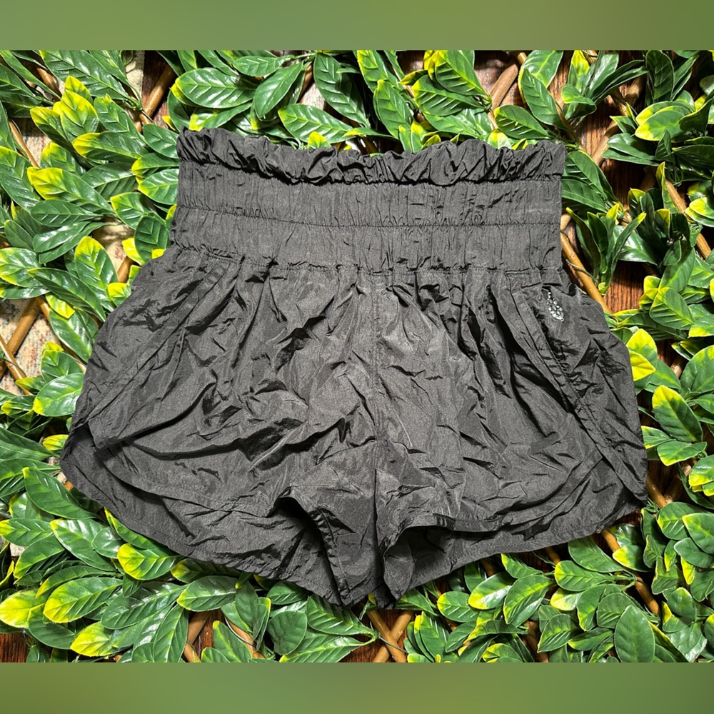 Free People Movement Black High Rise Workout Shorts Size Medium